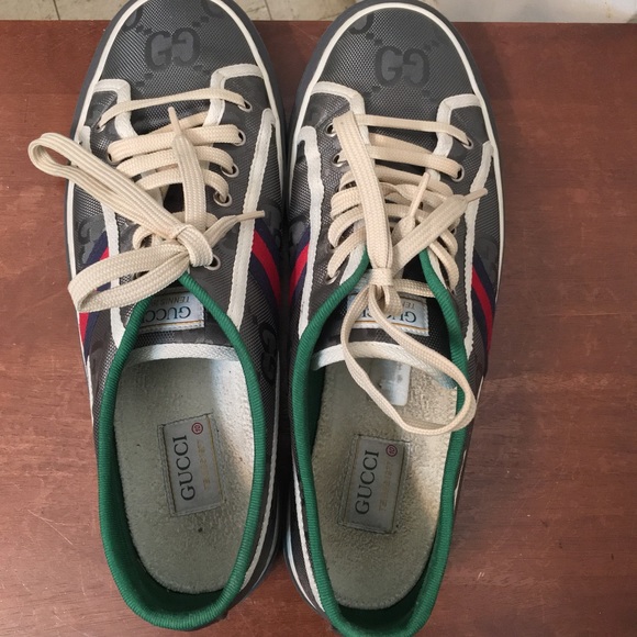GUCCI GREY OFF THE GRID 'GUCCI TENNIS 1977' SNEAKERS - Picture 9 of 14